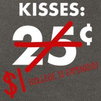 25 Cent Kisses College Is Expensive Retro  Cotton Canvas Backpack