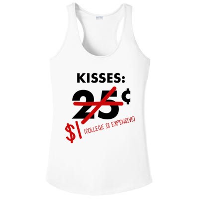 25 Cent Kisses College Is Expensive Retro  Ladies PosiCharge Competitor Racerback Tank