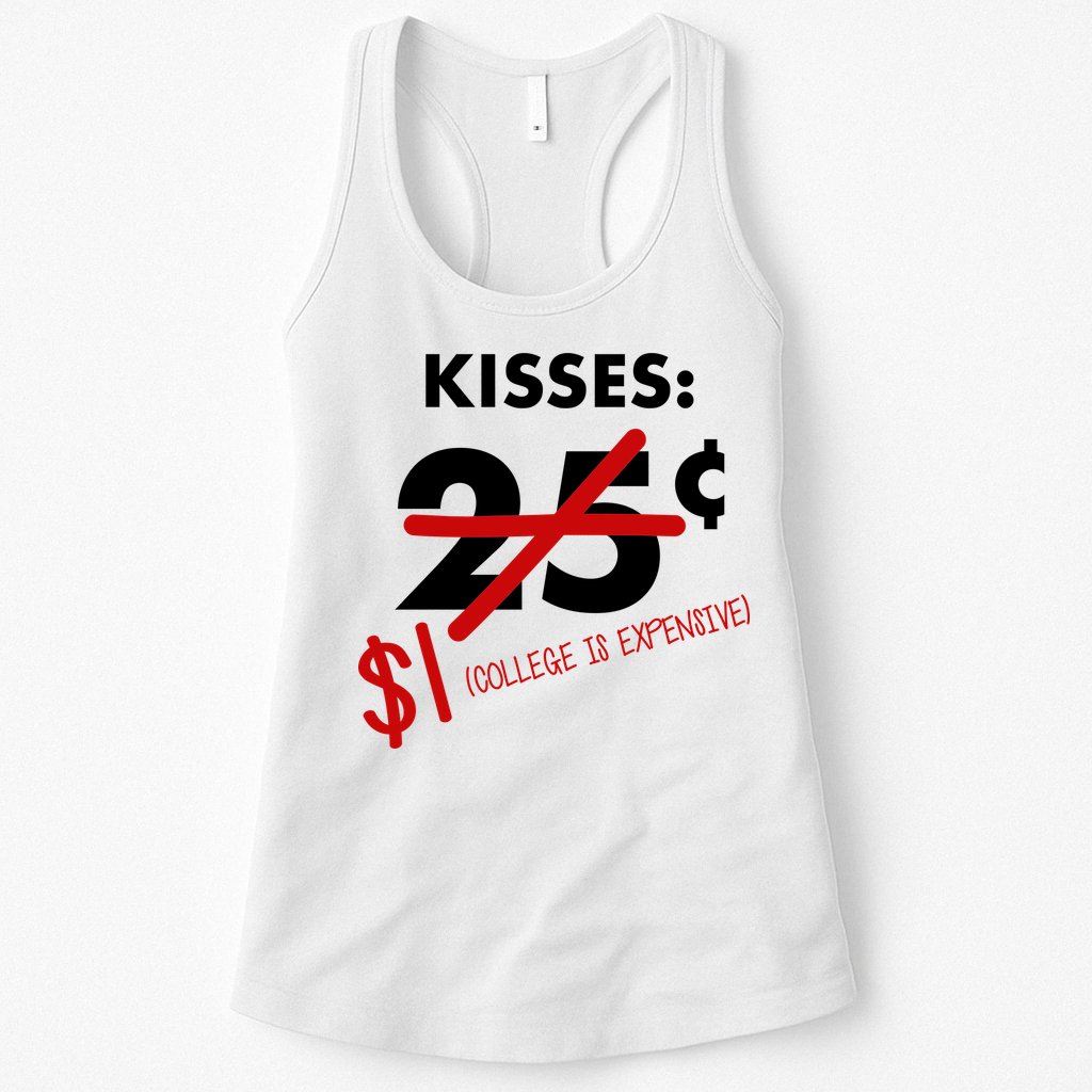 25 Cent Kisses College Is Expensive Retro  Womens Tank Top