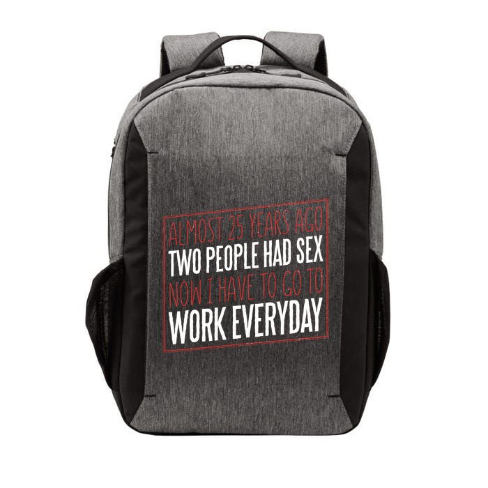 25th Birthday Funny Vector Backpack