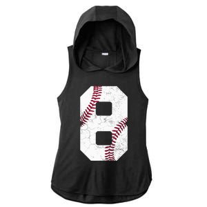 2015 8th Birthday Gift 8 Years Old Baseball Eighth Boy Ladies PosiCharge Tri-Blend Wicking Draft Hoodie Tank