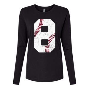 2015 8th Birthday Gift 8 Years Old Baseball Eighth Boy Womens Cotton Relaxed Long Sleeve T-Shirt