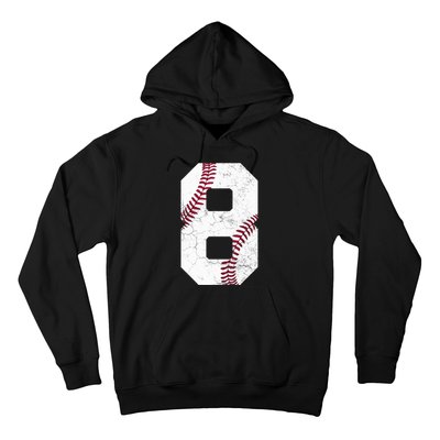 2015 8th Birthday Gift 8 Years Old Baseball Eighth Boy Hoodie