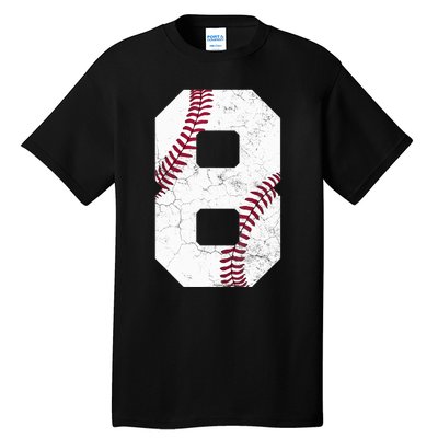 2015 8th Birthday Gift 8 Years Old Baseball Eighth Boy Tall T-Shirt