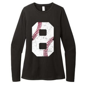 2015 8th Birthday Gift 8 Years Old Baseball Eighth Boy Womens CVC Long Sleeve Shirt