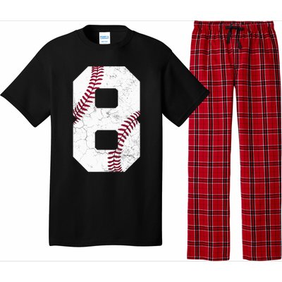 2015 8th Birthday Gift 8 Years Old Baseball Eighth Boy Pajama Set