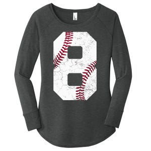 2015 8th Birthday Gift 8 Years Old Baseball Eighth Boy Women's Perfect Tri Tunic Long Sleeve Shirt