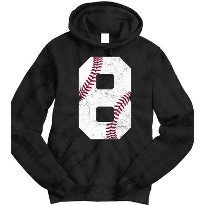 2015 8th Birthday Gift 8 Years Old Baseball Eighth Boy Tie Dye Hoodie