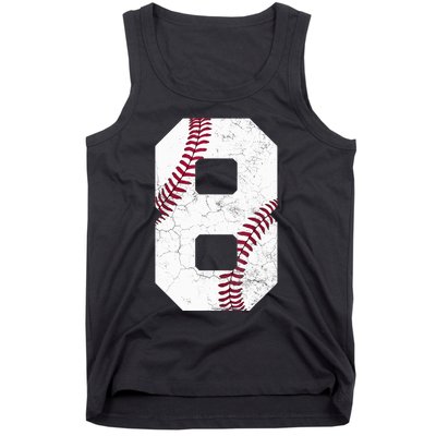 2015 8th Birthday Gift 8 Years Old Baseball Eighth Boy Tank Top