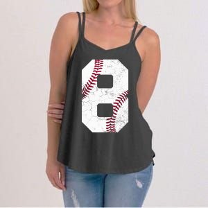 2015 8th Birthday Gift 8 Years Old Baseball Eighth Boy Women's Strappy Tank