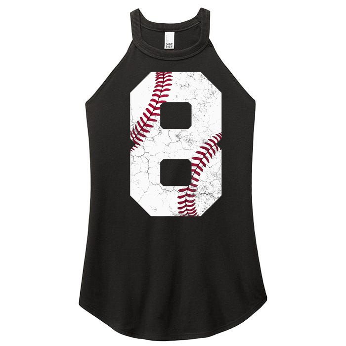 2015 8th Birthday Gift 8 Years Old Baseball Eighth Boy Women's Perfect Tri Rocker Tank