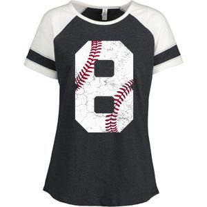 2015 8th Birthday Gift 8 Years Old Baseball Eighth Boy Enza Ladies Jersey Colorblock Tee