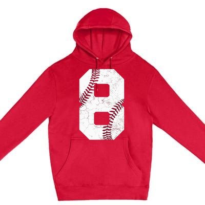 2015 8th Birthday Gift 8 Years Old Baseball Eighth Boy Premium Pullover Hoodie