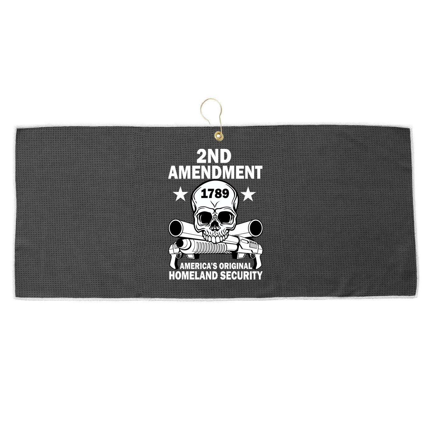 2nd Amendment 1789 Large Microfiber Waffle Golf Towel
