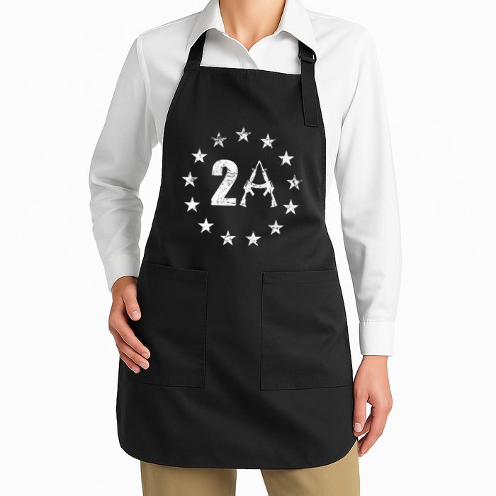 2nd Amendment 13 Stars Flag 2a Ar15 1776 I Will Not Comply Full-Length Apron With Pockets