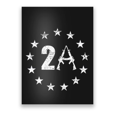 2nd Amendment 13 Stars Flag 2a Ar15 1776 I Will Not Comply Poster