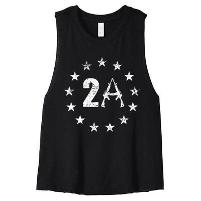 2nd Amendment 13 Stars Flag 2a Ar15 1776 I Will Not Comply Women's Racerback Cropped Tank