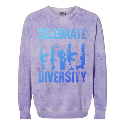 2Nd Adt 2A Pro Guns Celebrate Diversity Cool Gift Colorblast Crewneck Sweatshirt