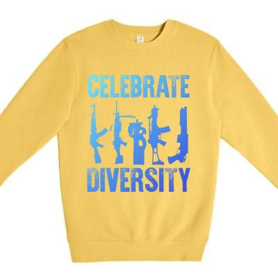 2Nd Adt 2A Pro Guns Celebrate Diversity Cool Gift Premium Crewneck Sweatshirt