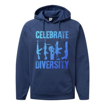 2Nd Adt 2A Pro Guns Celebrate Diversity Cool Gift Performance Fleece Hoodie