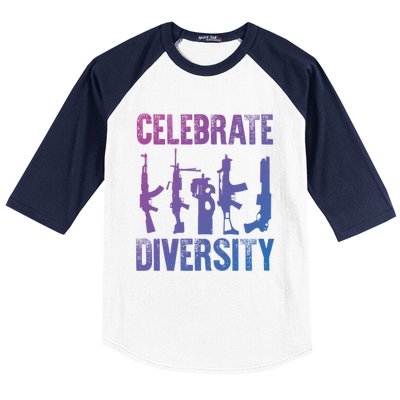 2Nd Adt 2A Pro Guns Celebrate Diversity Cool Gift Baseball Sleeve Shirt