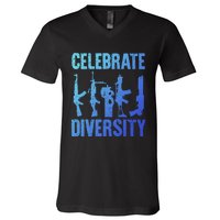 2nd Adt 2a Pro Guns Celebrate Diversity V-Neck T-Shirt