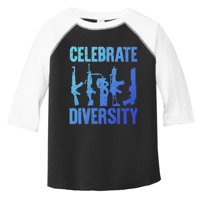 2nd Adt 2a Pro Guns Celebrate Diversity Toddler Fine Jersey T-Shirt