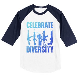 2nd Adt 2a Pro Guns Celebrate Diversity Baseball Sleeve Shirt