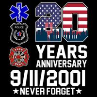 20th Anniversary 9/11/2001 Never Forget 911 Backpack