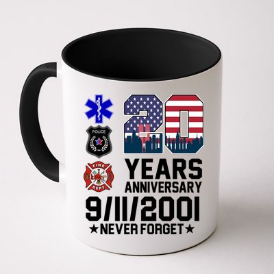 20th Anniversary 9/11/2001 Never Forget 911 Mug
