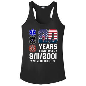 20th Anniversary 9/11/2001 Never Forget 911 Ladies PosiCharge Competitor Racerback Tank