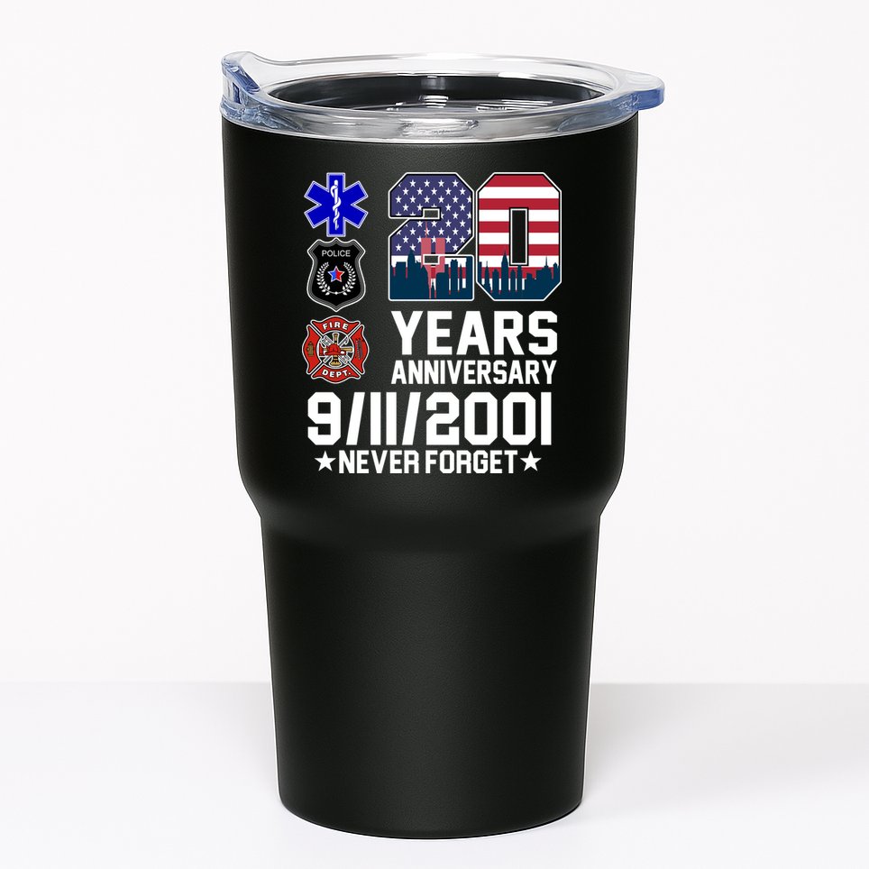 20th Anniversary 9/11/2001 Never Forget 911 Tumbler