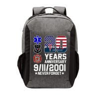 20th Anniversary 9/11/2001 Never Forget 911 Vector Backpack