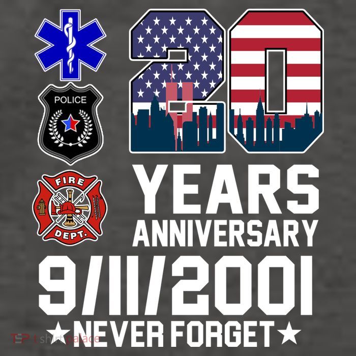 20th Anniversary 9/11/2001 Never Forget 911 Vector Backpack