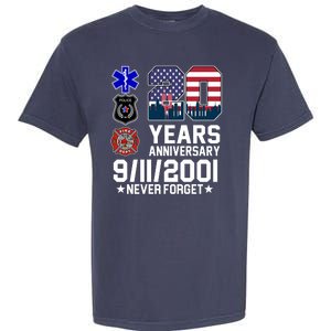 20th Anniversary 9/11/2001 Never Forget 911 Garment-Dyed Heavyweight T-Shirt