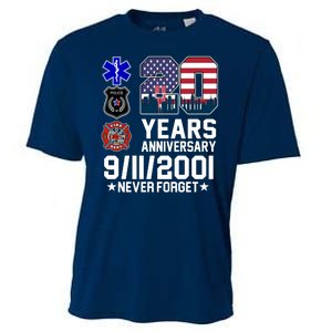 20th Anniversary 9/11/2001 Never Forget 911 Cooling Performance Crew T-Shirt