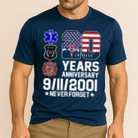 20th Anniversary 9/11/2001 Never Forget 911 Cooling Performance Crew T-Shirt