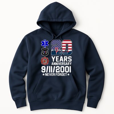 20th Anniversary 9/11/2001 Never Forget 911 Hoodie