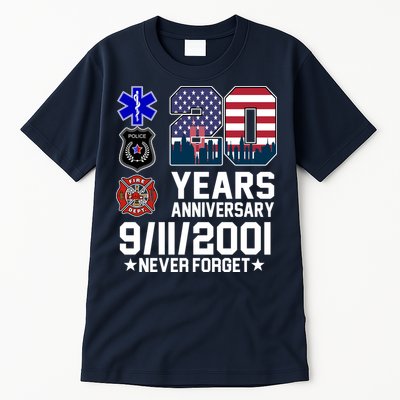 20th Anniversary 9/11/2001 Never Forget 911 Tall T-Shirt