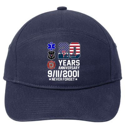 20th Anniversary 9/11/2001 Never Forget 911 7-Panel Snapback Hat