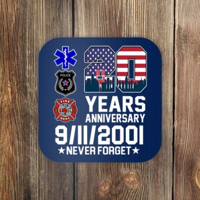 20th Anniversary 9/11/2001 Never Forget 911 Coaster