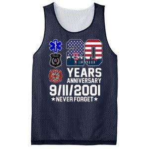 20th Anniversary 9/11/2001 Never Forget 911 Mesh Reversible Basketball Jersey Tank