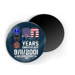 20th Anniversary 9/11/2001 Never Forget 911 Magnet