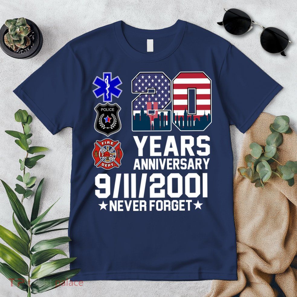 20th Anniversary 9/11/2001 Never Forget 911 Premium T-Shirt