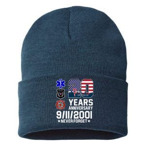 20th Anniversary 9/11/2001 Never Forget 911 Sustainable Knit Beanie