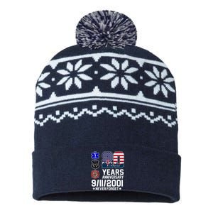 20th Anniversary 9/11/2001 Never Forget 911 USA-Made Snowflake Beanie