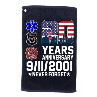 20th Anniversary 9/11/2001 Never Forget 911 Golf Towel
