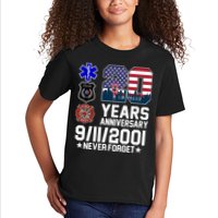 20th Anniversary 9/11/2001 Never Forget 911 Kids T-Shirt