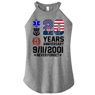 20th Anniversary 9/11/2001 Never Forget 911 Women’s Perfect Tri Rocker Tank