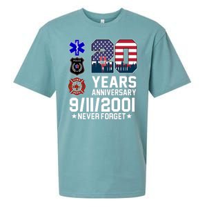 20th Anniversary 9/11/2001 Never Forget 911 Sueded Cloud Jersey T-Shirt